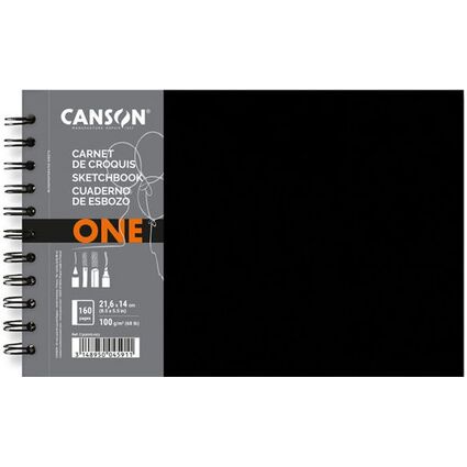 CANSON Skizzenbuch ONE, 279 x 216 mm, schwarz