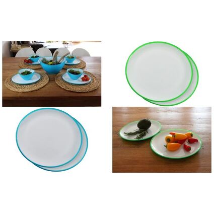 Linden Berg Speiseteller-Set, oval, blau, 2er Set