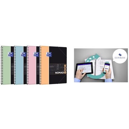 Oxford Studium Collegeblock NOMADBOOK Pastell, A4+, kariert