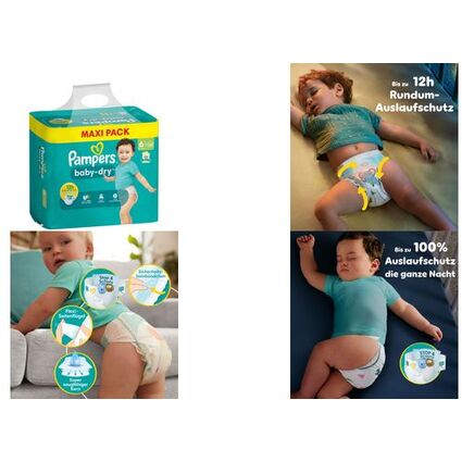Pampers Windel Baby Dry, Gre 6+ Extra Large, Maxi Pack