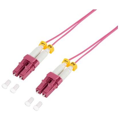 LogiLink LWL Patchkabel, 2x LC-Duplex, OM4, dnn, 5,0 m