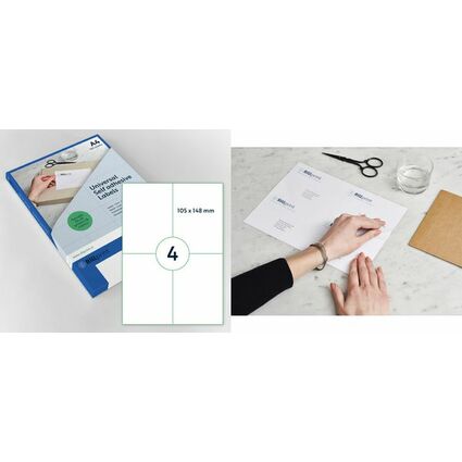 rillprint Universal-Etiketten, 105 x 74 mm, wei