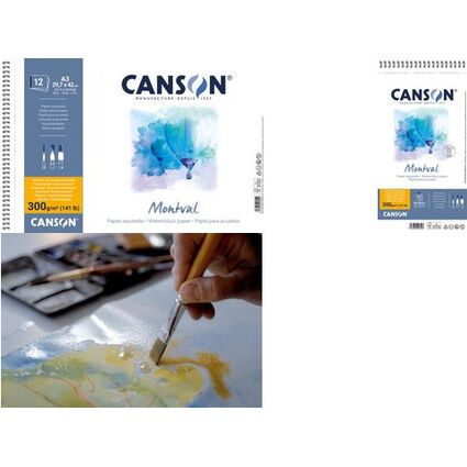 CANSON Aquarellblock "Montval", 210 x 297 mm, 300 g/qm