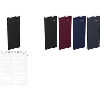 LECAS Agenda journalier Long Euros Cents, 2026, noir