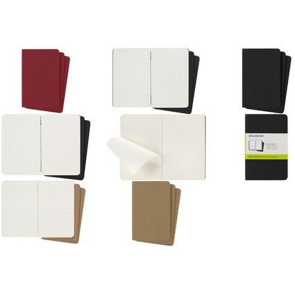 MOLESKINE Notizheft Cahier, P/A6, liniert, Karton, rot
