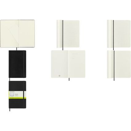 MOLESKINE Notizbuch, P/A6, kariert, Softcover, schwarz
