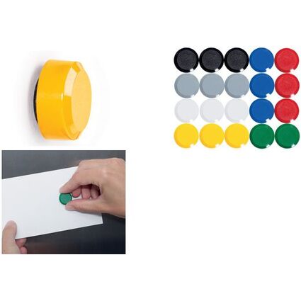 MAUL Facetterand-Magnet MAULpro, Durchm: 20 mm, sortiert