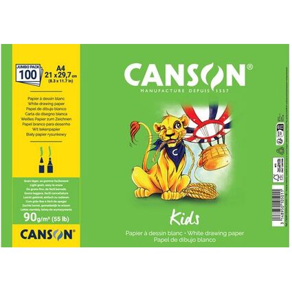 CANSON Zeichenpapier Kids, DIN A3, 90 g/qm
