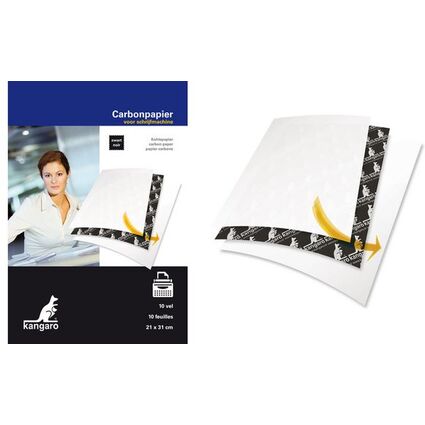 kangaro Kohlepapier, DIN A4+, 100 Blatt, schwarz