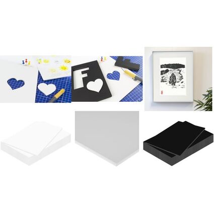 kangaro Foam Board, DIN A4, Strke: 5 mm, schwarz