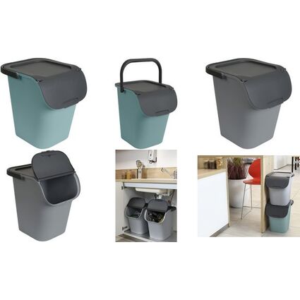 EDA Sortierbehlter TriHome, 40 Liter, grn/anthrazit