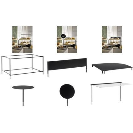 APS Eckverbindung fr Buffetstnder VALO, 390 x 390 x 30 mm