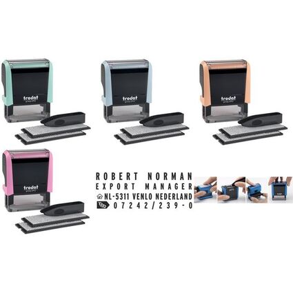 trodat Textstempel-Set Printy 4912 Typomatic, pastell-grn