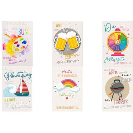 SUSY CARD Geburtstagskarte Round "Malen"