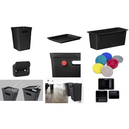 plast team Abfallbehlter AVEDORE, 15 Liter, schwarz
