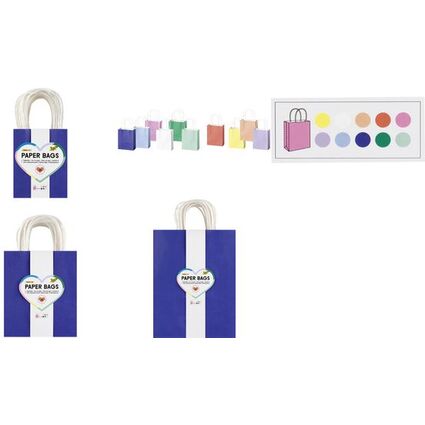 folia Papier-Tragetaschen BASIC, Gre: S, farbig sortiert