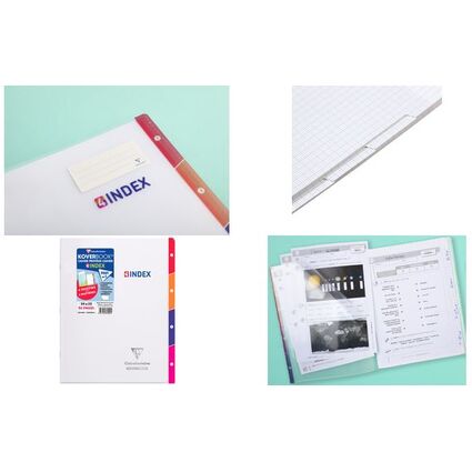 Clairefontaine Cahier piqre KOVERBOOK 4INDEX, 240 x 320 mm