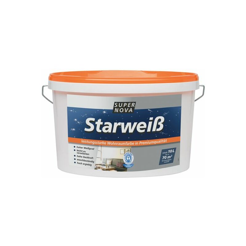 Wandfarbe Weiß Günstig SUPER NOVA Wandfarbe "Starweiß", weiß, 2,5 Liter 20001013800000 bei www