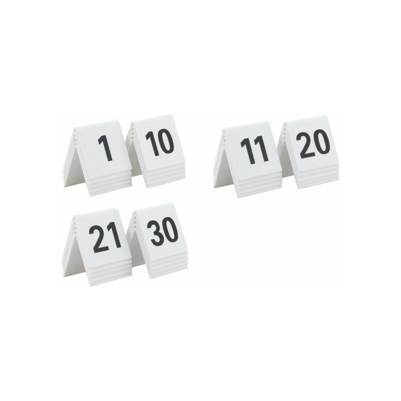Securit Tischnummernset 21 - 30, weiß, Acryl TN-21-30-WT bei www