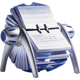 DURABLE adresskartei TELINDEX flip, metallic-silber / blau