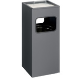 DURABLE papierkorb METALL, mit Ascher, 17 Liter, anthrazit