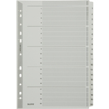 LEITZ Mylarkarton-Register, Zahlen, A4, 1-20, 20-teilig,grau