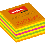 Kores haftnotizen Wrfel, 75 x 75 mm, neonfarben, 5-farbig