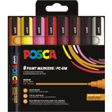 POSCA pigmentmarker PC5M, 8er Etui, warme Farben