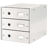 LEITZ schubladenbox Click & store WOW, 3 Schbe, wei