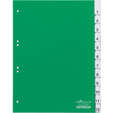 DURABLE Kunststoff-Register, PP, Strke: 0,12 mm, 12-teilig