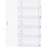DURABLE Kunststoff-Register, A4, 5-teilig, transparent