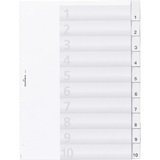 DURABLE Kunststoff-Register, A4, 10-teilig, transparent