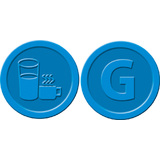 sigel wertmarken "Getrnke", aus Kunststoff, blau