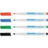FRANKEN whiteboard- & flipchart-marker FineMarker, 4er Etui