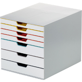 DURABLE schubladenbox VARICOLOR mix 7, 7 Schubladen, wei
