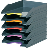 DURABLE briefablagen-set VARICOLOR, grau / farbiger Verlauf