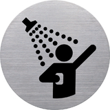 helit piktogramm "the badge" Dusche, rund, silber