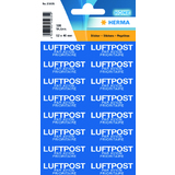 HERMA textetiketten "MIT LUFTPOST", 12 x 40 mm, blau / wei