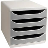 EXACOMPTA schubladenbox BIG-BOX, 4 Schbe, lichtgrau/
