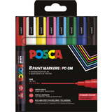 POSCA pigmentmarker PC3M, 8er Etui, Standard