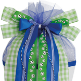ROTH Schulttenschleife "Soccer", grn / blau