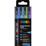 POSCA pigmentmarker PC3ML Glitter, 4er Etui, farbig sortiert