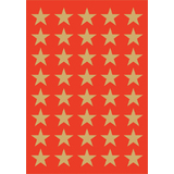 HERMA weihnachts-sticker DECOR "Sterne", 13 mm, gold