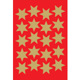 HERMA weihnachts-sticker DECOR "Sterne", 21 mm, gold