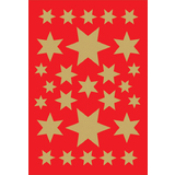 HERMA weihnachts-sticker DECOR "Sterne", sortiert, gold