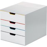 DURABLE schubladenbox VARICOLOR mix 4, 4 Schubladen, wei