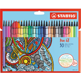 STABILO fasermaler Pen 68, 30er Kartonetui