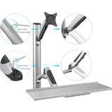 DIGITUS LCD-/LED-Monitorarm, mit Tastaturhalterung