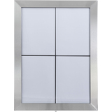 Securit led-schaukasten CLASSIC, 4 x DIN A4, silber