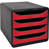 EXACOMPTA schubladenbox BIG-BOX, 4 Schbe, karminrot